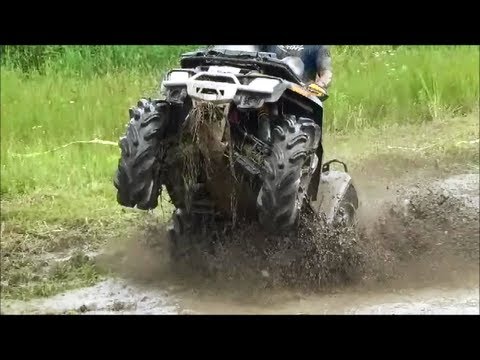 can am outlander 800 vs other bikes mudding in mud pit atv rodeo