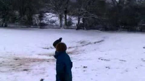 David Sparrowe snowboarding in Lover, Wiltshire.
