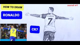 Ronaldo drawing / How to draw Cristiano Ronaldo with a pencil from Al-Nasr club