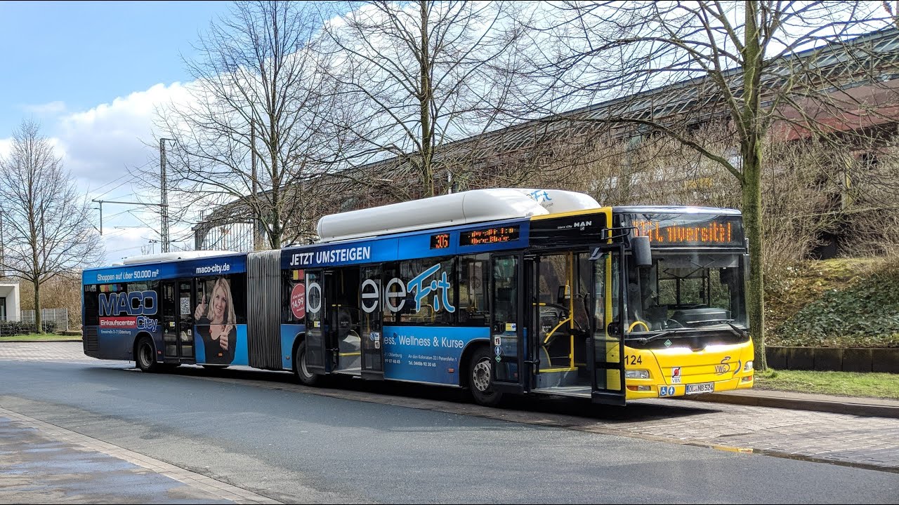 Mitfahrt MAN Lion's City G CNG | VWG Oldenburg | OL-NB 524 | Linie 306 →  Oldenburg ZOB