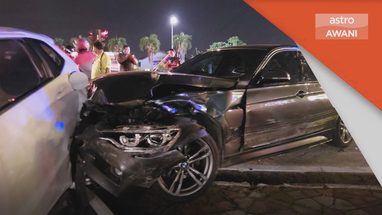 Kemalangan | Diserang sawan ketika memandu, pemandu BMW rempuh 9 kereta