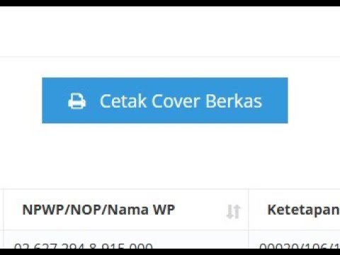 Tutorial penambahan menu Cetak Cover pada e-Portal KBP Kanwil DJP Nusa Tenggara