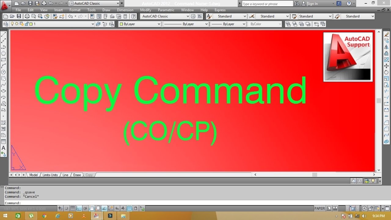 Copy Command in AutoCad II Hindi/Urdu Tutorial - YouTube