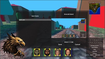 Emerald World #18: Main menu and menu works, first save/load functionality.