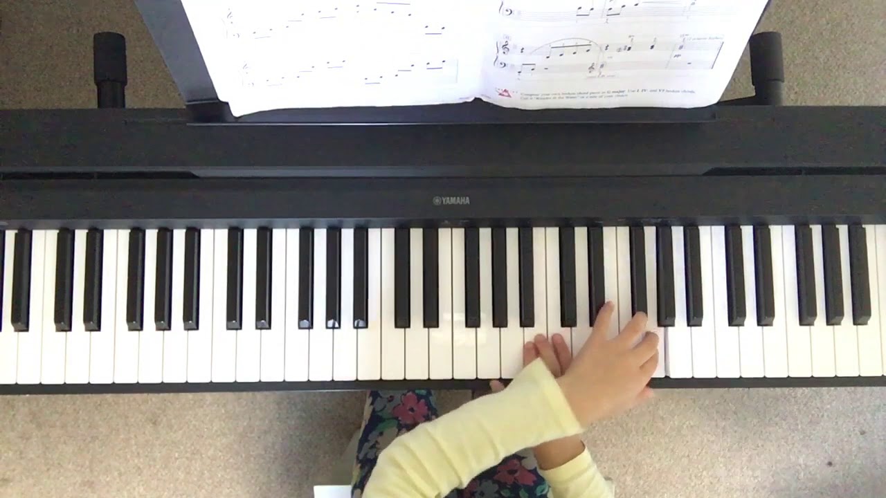 “Canoeing in the Moonlight” Piano Adventures level 2B Stephanie (age 6) YouTube