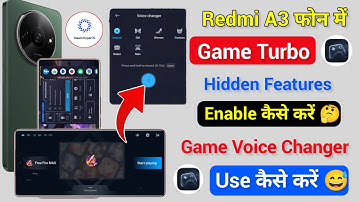 Enable Game Turbo Hidden Features in Redmi A3 | Redmi A3 Game Turbo Voice Changer Kaise Use Kare
