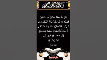 سورة البقرة الآيتين 198 و 199 بصوت الشيخ فارس عباد برواية حفص #القرآن_الكريم #اكسبلور #المصحف #duet
