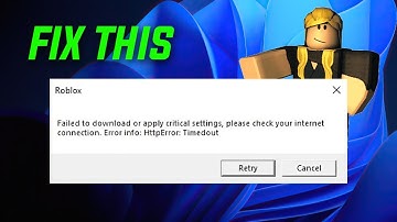Fix Failed to Download or Apply Critical Settings Roblox please check your internet connection ✅