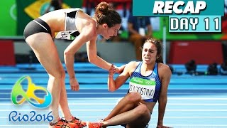 Rio Olympics 2016 Results, Abbey D'Agostino & Nikki Hamblin Fall (Day 11 Recap - August 16, 2016)