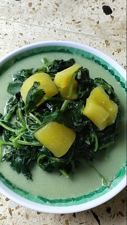 sayur bobor bayam dan singkong masakan khas orang jawa