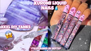 3XL KUROMI LIQUID AQUARIUM  NAILS💖 | SUPER EASY DIY TANKS | BEGINNER FRIENDLY NAIL ART