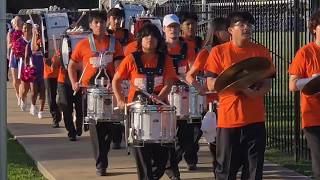 Orange Out Game // Drumline Cadence Entrance | Houston Christian University 
