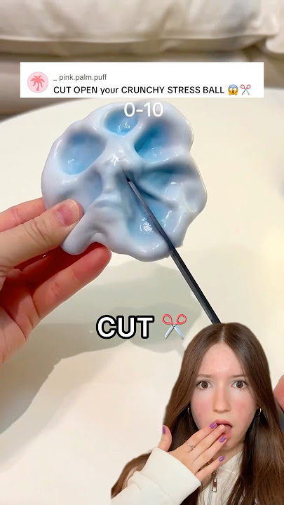 CUTTING OPEN MY CRUNCHY STRESS BALL! 😭✂️🫧 *rip squishy*
