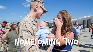 Marine Meets Son at Military Homecoming