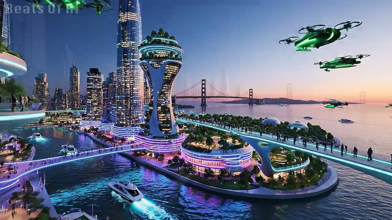 The New York City At Sunset 500 Years Later (4K)