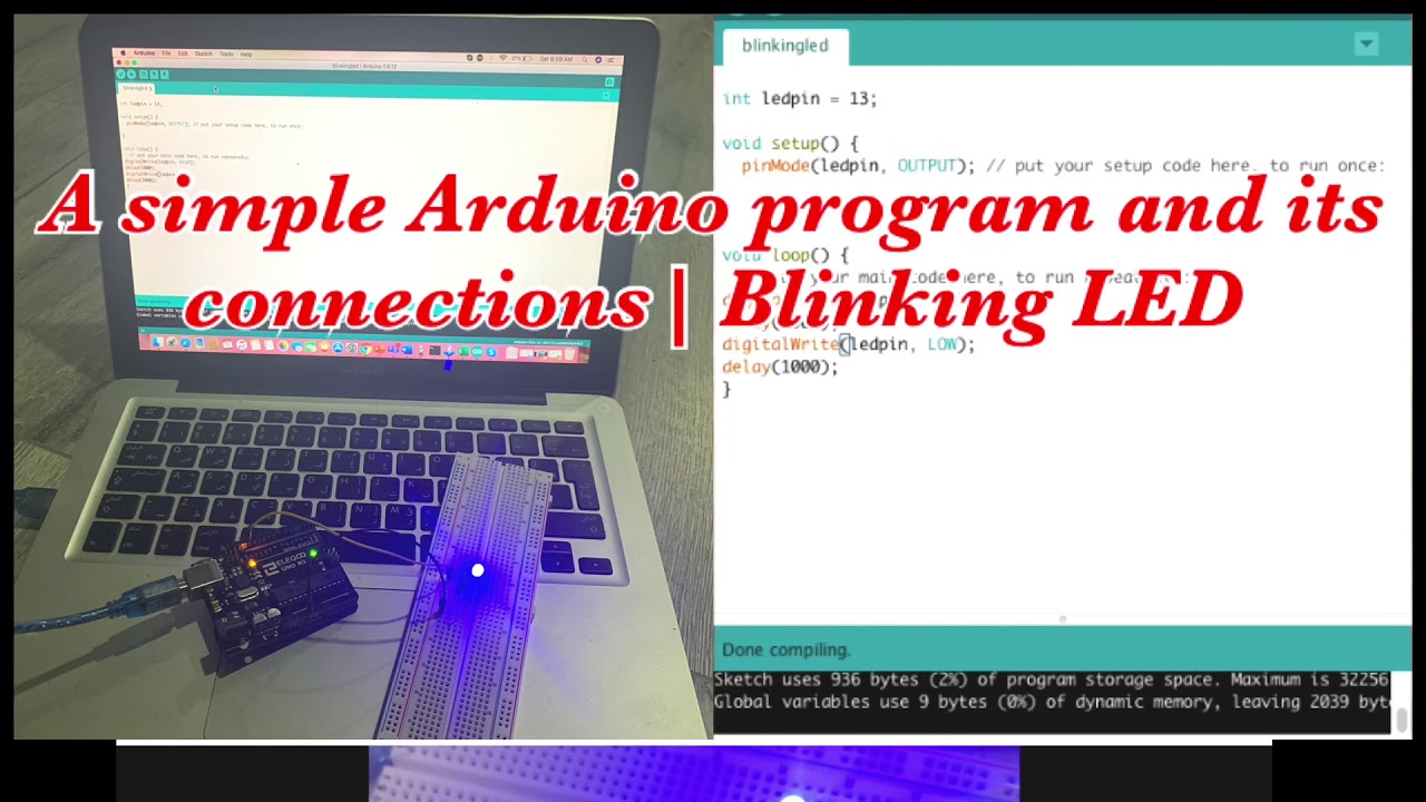 Blinking LED | Arduino/ELEGOO program | Circuit connection - YouTube