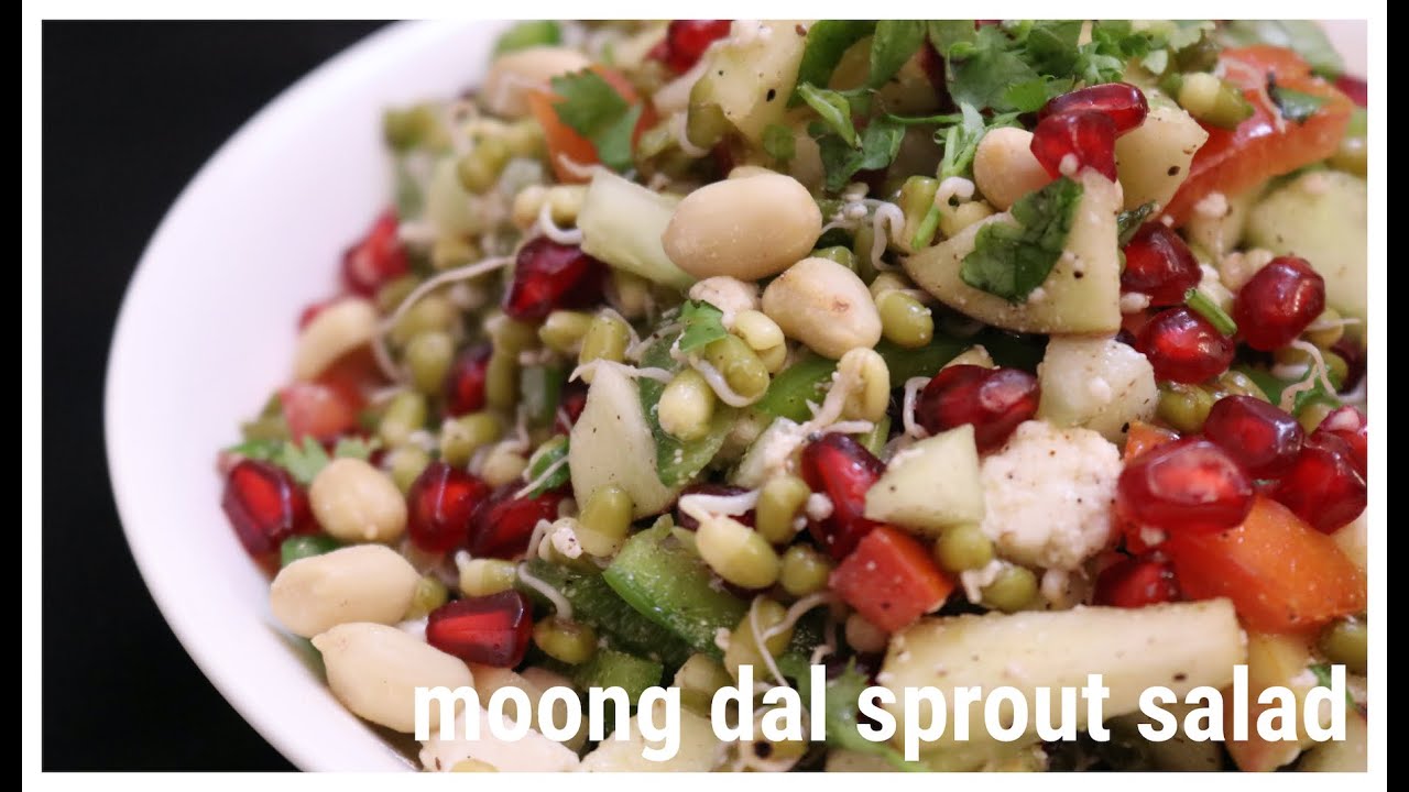 Moong Dal Sprouts Salad | Sprouted moong dal salad | Moong sprout salad | Health Moong salad | Chilli & Chai By Arti Dara