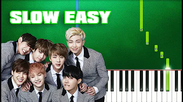 BTS - Magic Shop (Slow Easy Piano Tutorial) (Anyone Can Play)