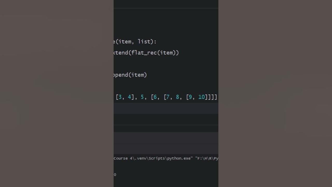 How to write a program to flatten a nested list? #shorts - YouTube