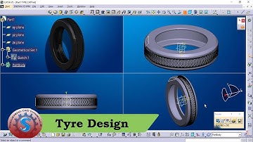 TYRE DESIGN IN CATIA V5 || PART DESIGN || PRACTICE TUTORIAL FOR BEGINNERS