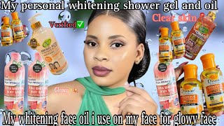 MY PERSONAL WHITENING BODY WASH AND WHITENING VITAMIN C FACE OIL | WHAT I USE FOR A MORE GLOWY SKIN