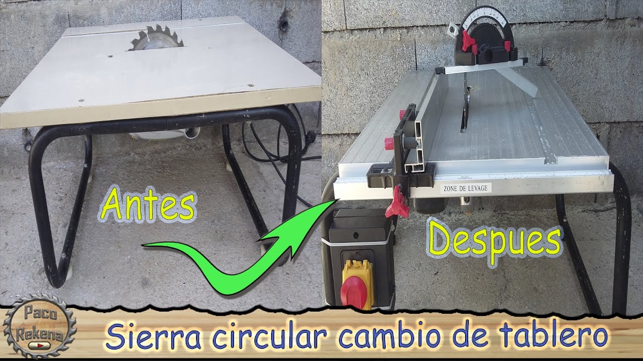 Cambio de tablero para la mesa de corte con sierra circular - YouTube
