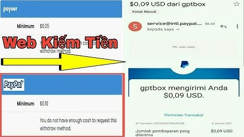 Web Mới Làm Nhiệm Vụ Kiếm Tiền Uy Tín Min Rút 0.1$ PayPal Miễn Phí Ref 2 Level Cực Ngon