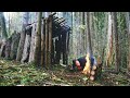 Building Primitive Bushcraft Shelter [Full Build]