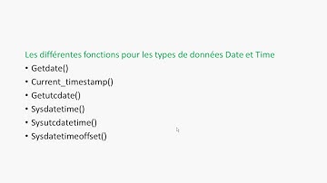 [Formation]différents types de données date et fonctions sous SQL Server 2012|FR
