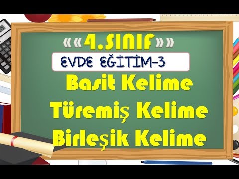 4.Sınıf Türkçe Basit Türemiş Birleşik Kelimeler-Yardımcı Öğretmen