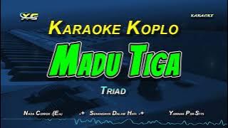 MADU TIGA KARAOKE KOPLO  - TRIAD (NADA COWOK)