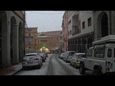 تصاویری از برف و سیل و باد شدید در اسپانیا و ایتالیا