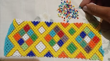 Part 1of3 Diamond Zulu beaded pattern