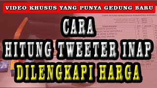 MENGHITUNG KEBUTUHAN ALAT PANCINGAN RUMAH WALET BARU