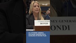 Attorney General Pam Bondi defended the DOJ’s handling of the Epstein files #pambondi #epsteinfiles