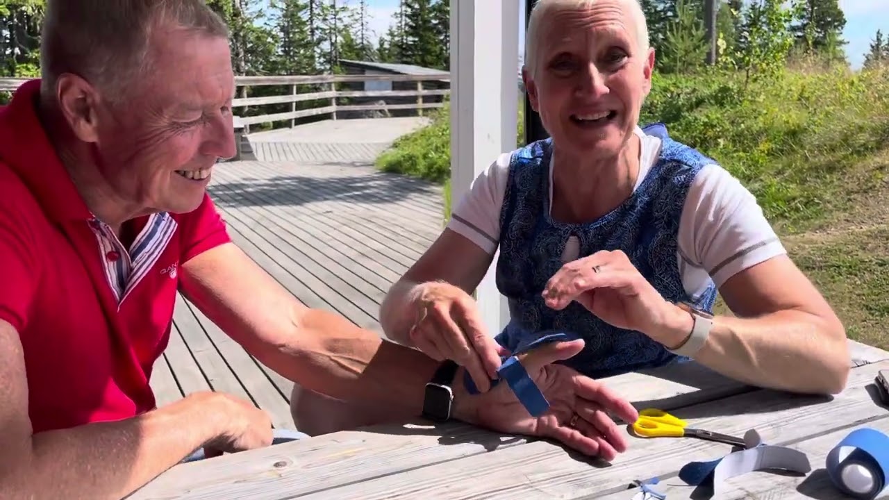 #artros Tejpning av tumme