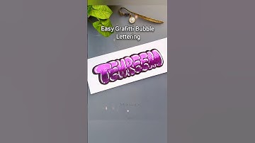 Easiest way to draw Graffiti Bubble Letters! #tutorial #art #shorts #howto