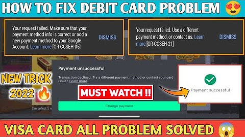 Debit Card Problem Fix | Pubg Lite Bc Purchase Problem Fix | Debit Card Problem Solved | How To Fix