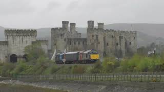 37884 + 37800 Crossing the Conwy Estuary 08/04/2024