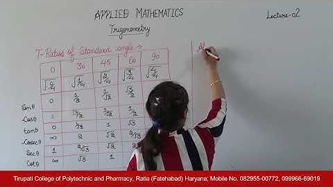 Applied Mathematics; Trigonometry, Lecture 02 HD