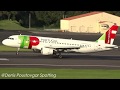 Aterragem do A320 da TAP (CS-TNJ) nas Lajes LPLA