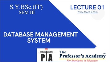 SY BSc IT DBMS Lecture | Introduction to Database Management System | Vinit Sir | Mumbai University