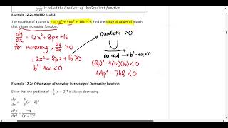 Increasing/Decreasing Functions with Discriminant