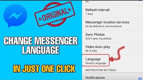 How to change messenger language 2023
