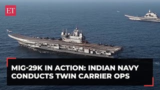 MiG-29K in action: Indian Navy conducts twin carrier operations with INS Vikrant, INS Vikramaditya
