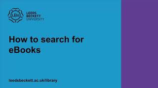 How to search for eBooks