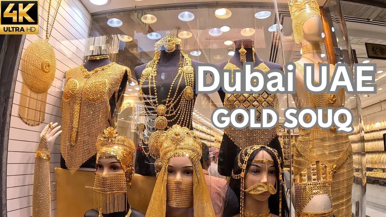Dubai gold market || Gold Souk Dubai [4K] HDR || سوق دبي للذهب