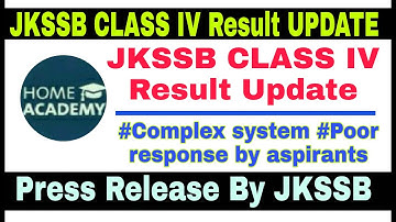 JKSSB Class IV result Update #Press release by Jkssb home academy