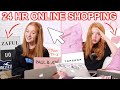 24 HOUR ONLINE SHOPPING CHALLENGE IN OUR BEDROOMS *Big Summer Haul Try On 2020 | Ruby and Raylee