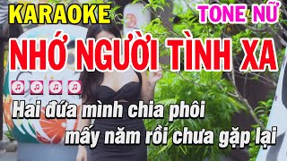 Karaoke Nhớ Người Tình Xa Tone Nữ Nhạc Sống Dễ Hát | Karaoke Phi Long